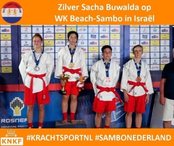 Een mooie zilveren medaille op het WK Beach Sambo in Israël.